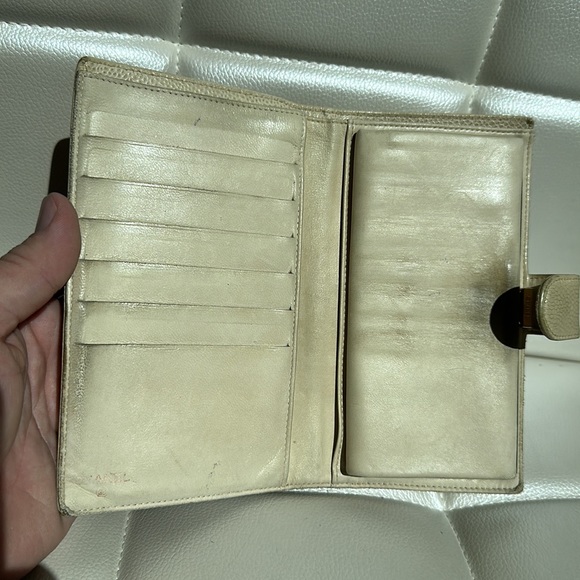 Chanel cream caviar continental long flap wallet clutch - Picture 6 of 13